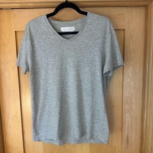 Zara Essentials Light Gray Relaxed Fit Top